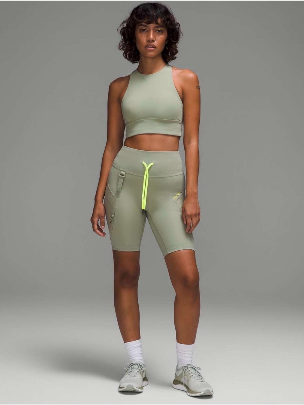 Lululemon Detours Green Hiking Bike Short